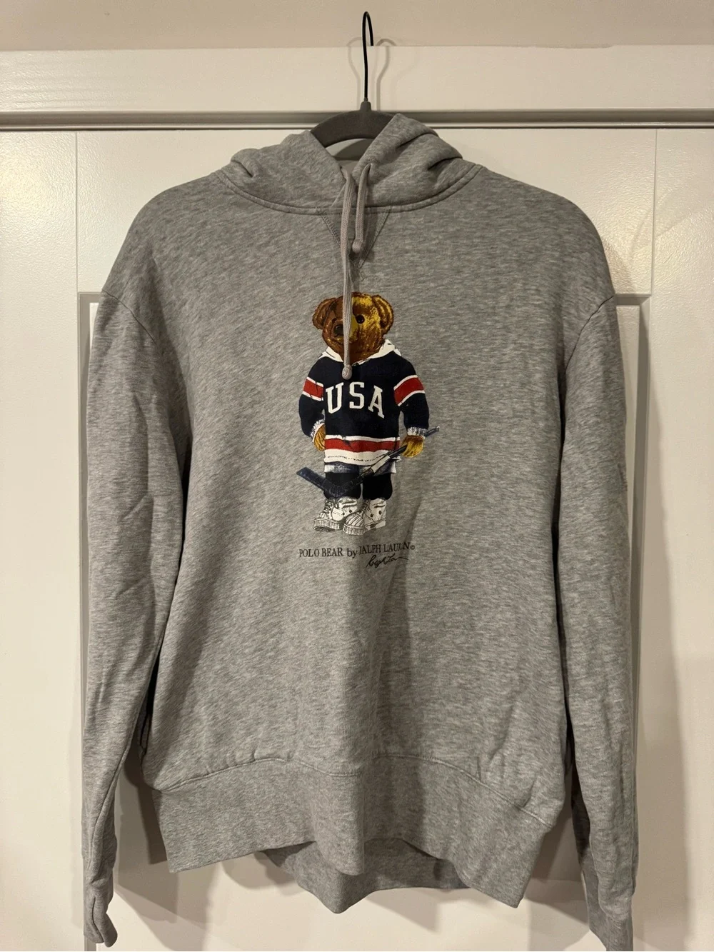 Polo by Ralph Lauren Gray Bear USA Hockey Hoodie